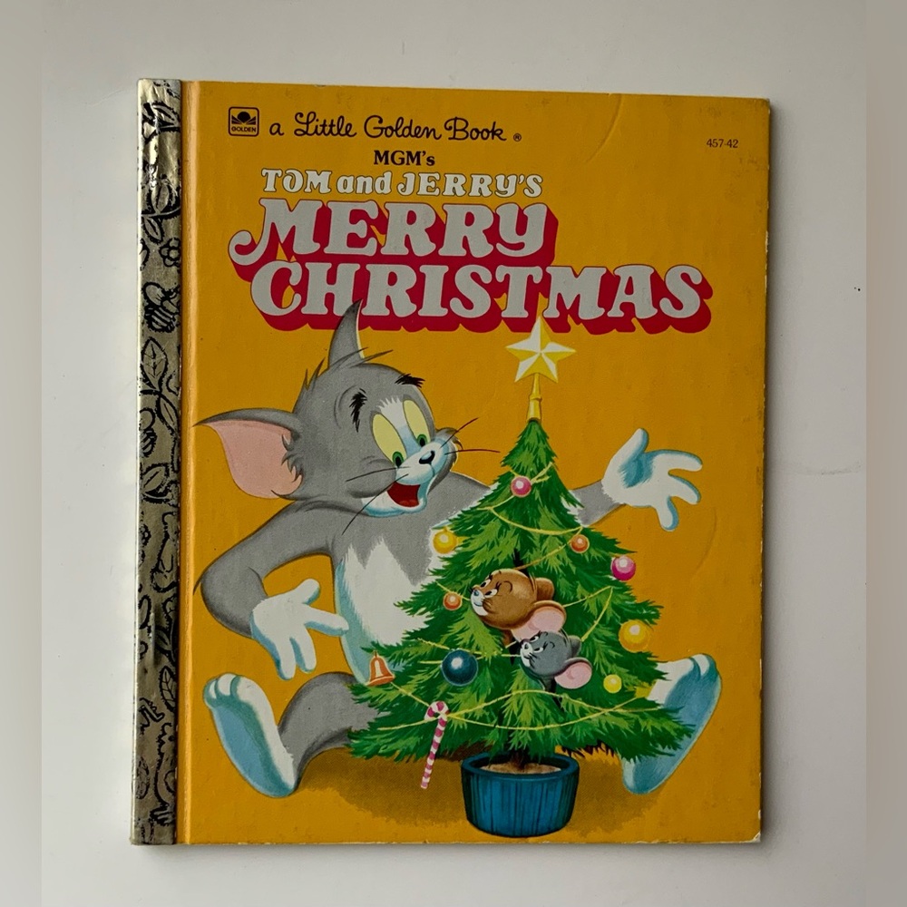 Vintage Little Golden Book Tom and Jerry's Merry Christmas